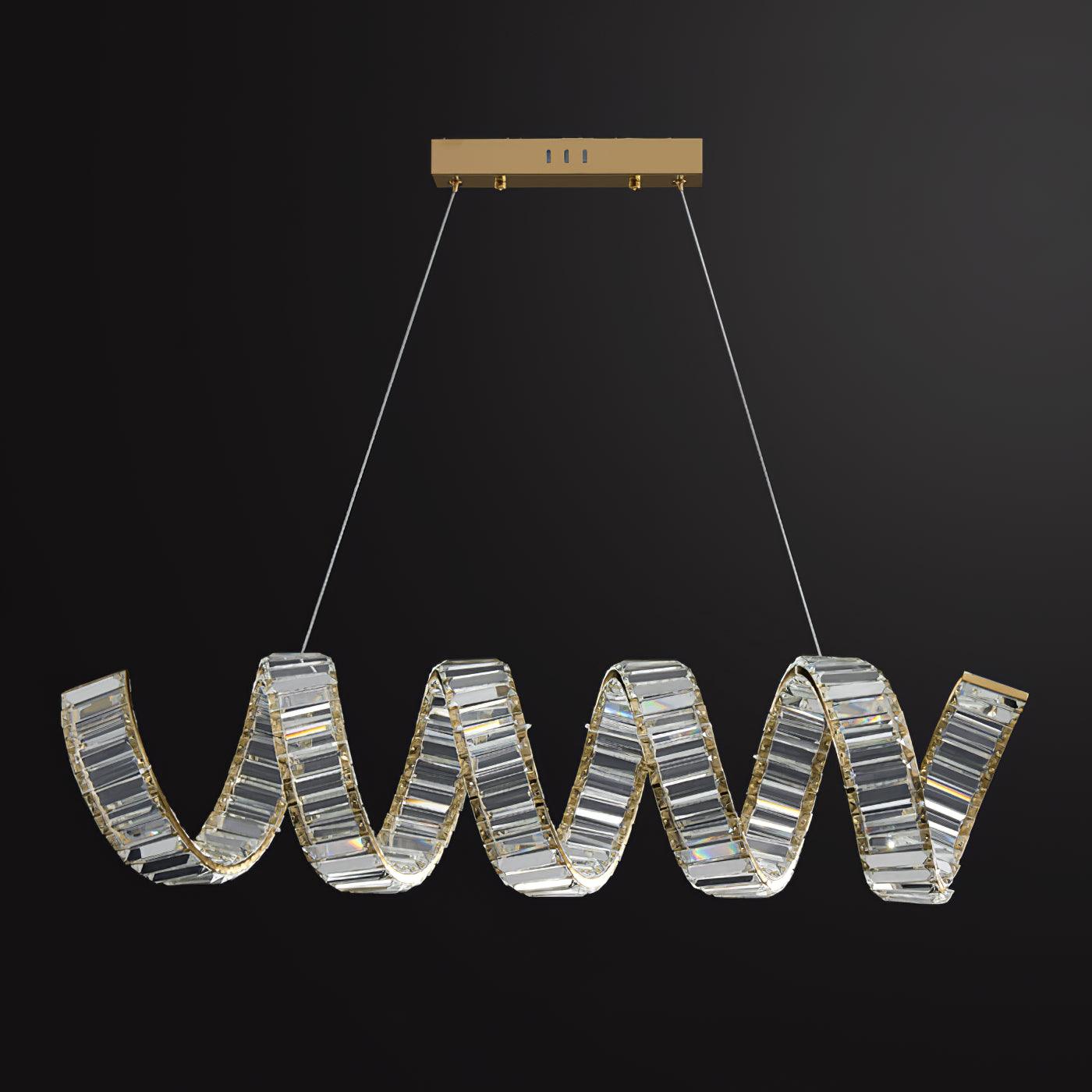 Curved LED Chandelier - Lamp Outdoor