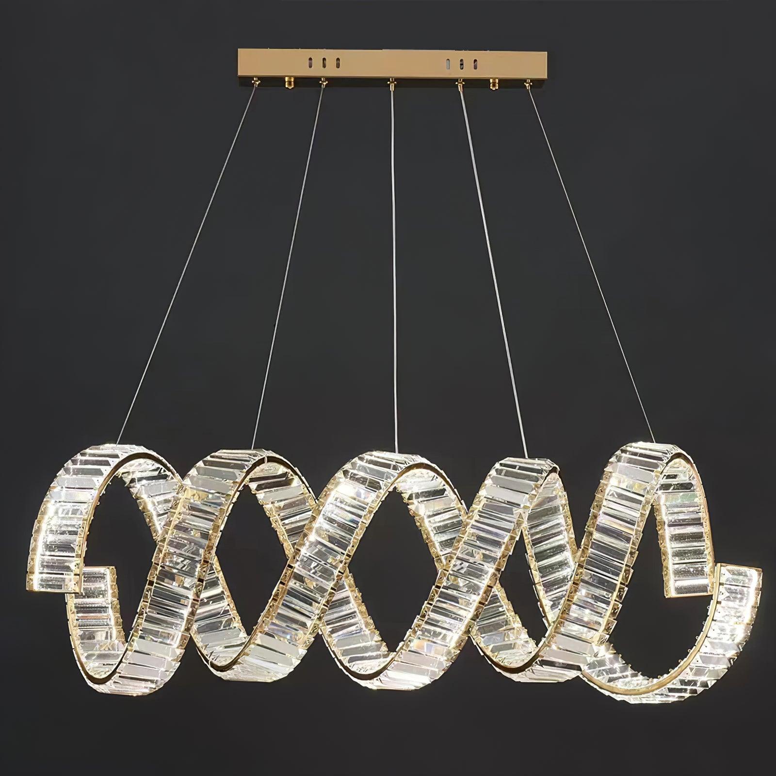 Curved LED Chandelier - Lamp Outdoor
