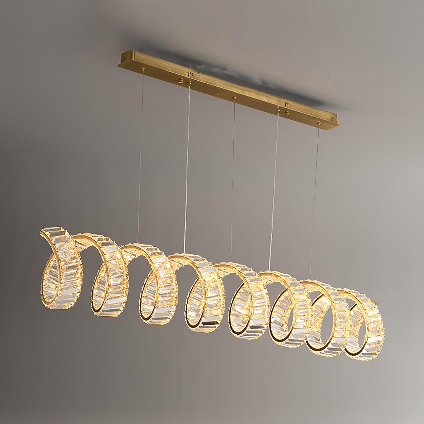 Curved LED Chandelier - Lamp Outdoor