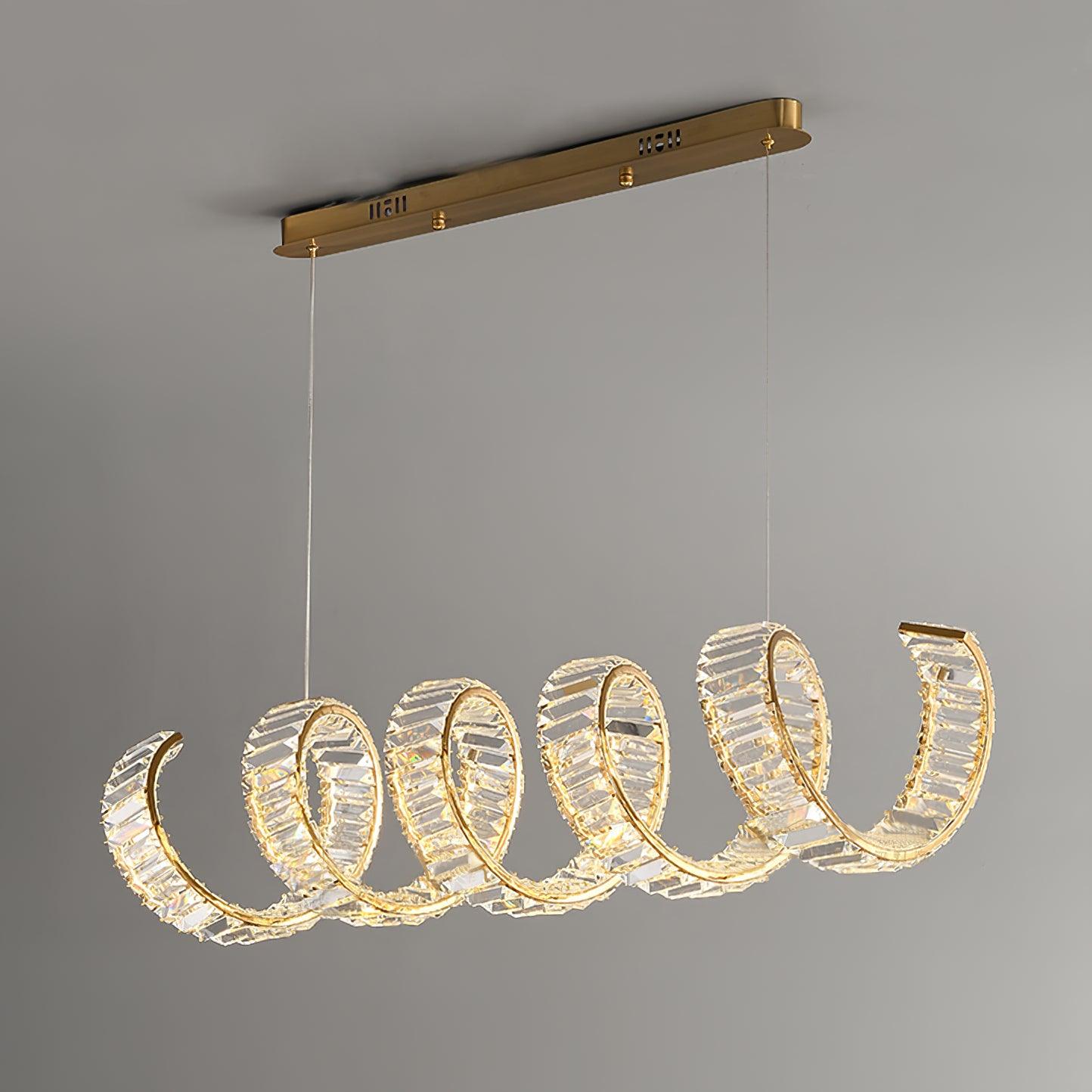 Curved LED Chandelier - Lamp Outdoor