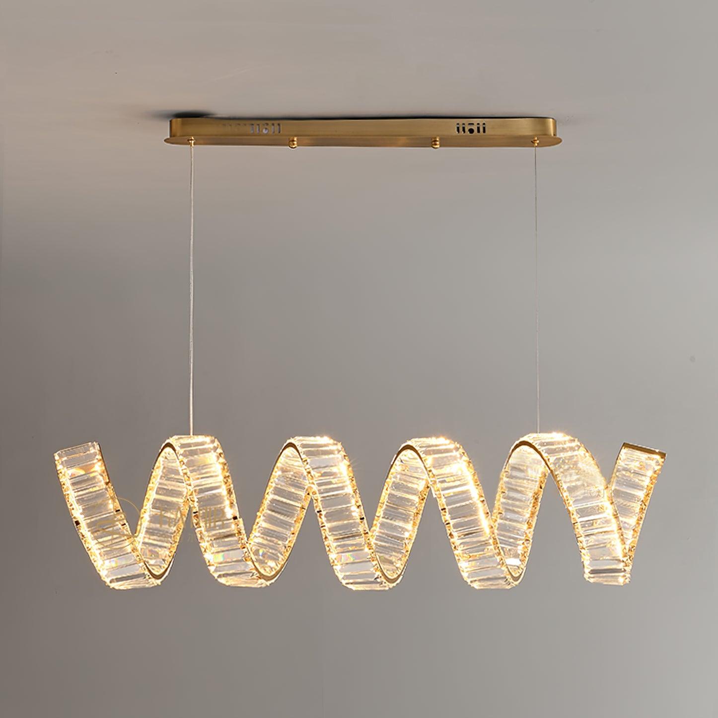 Curved LED Chandelier - Lamp Outdoor