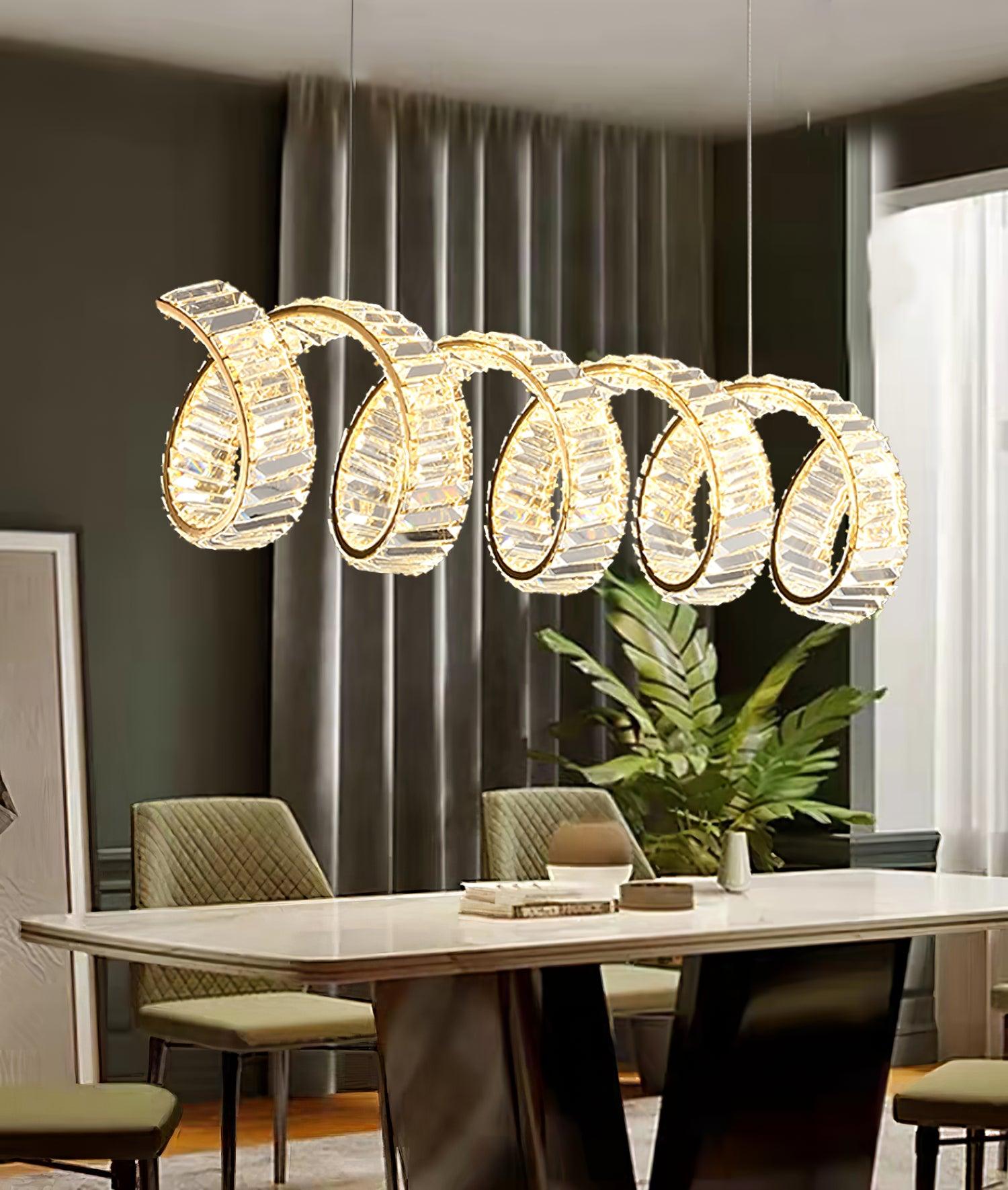Curved LED Chandelier - Lamp Outdoor