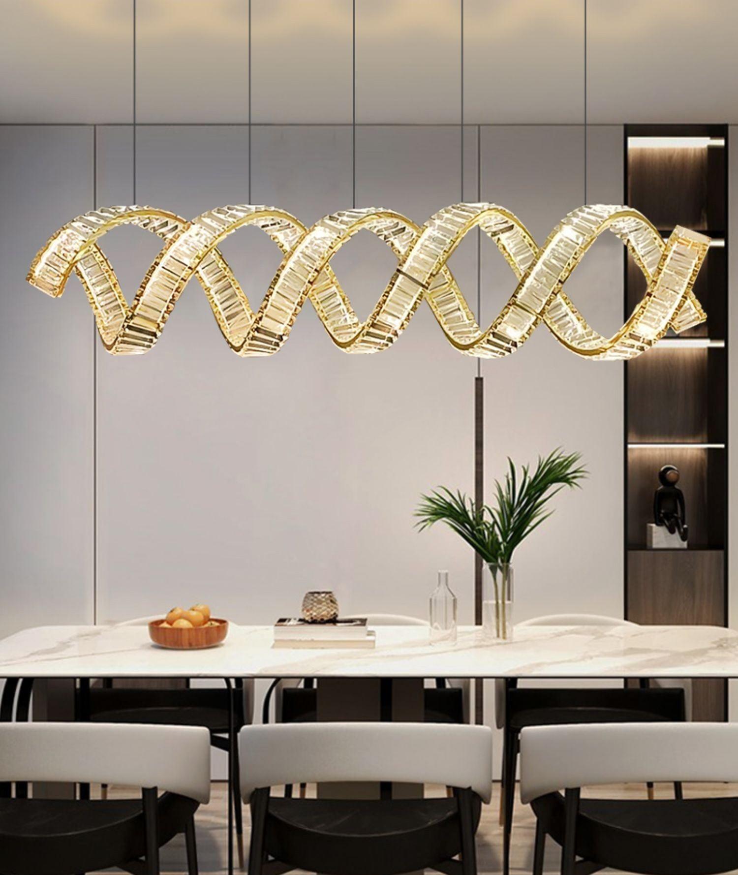 Curved LED Chandelier - Lamp Outdoor
