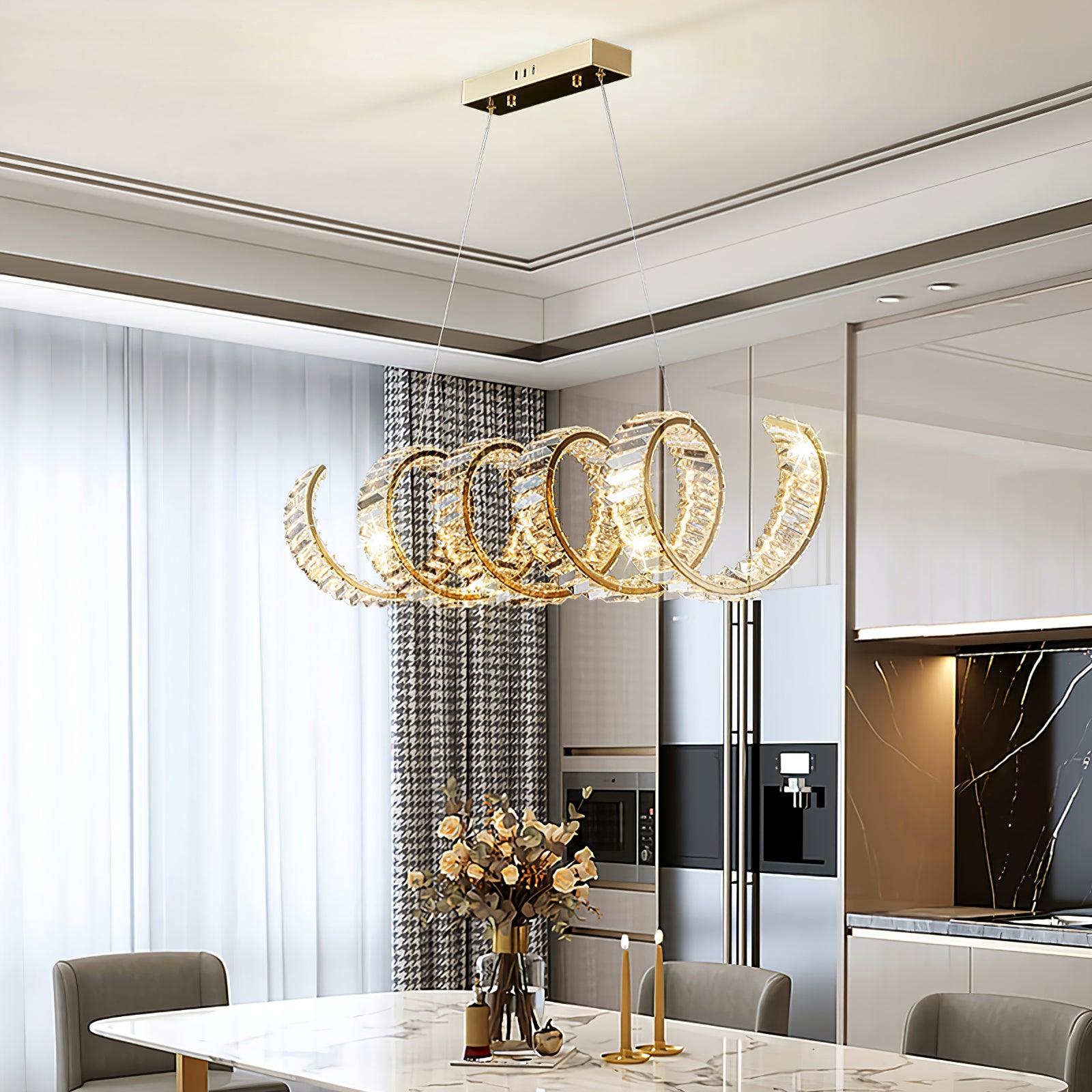 Curved LED Chandelier - Lamp Outdoor