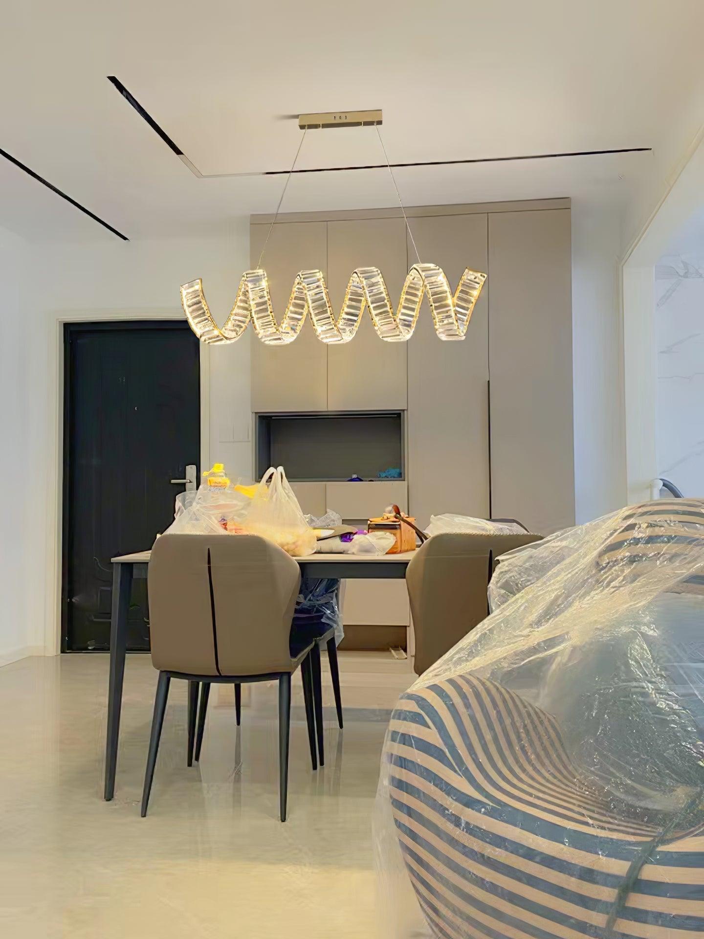 Curved LED Chandelier - Lamp Outdoor