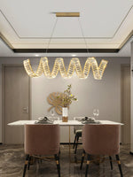 Curved LED Chandelier - Lamp Outdoor