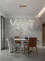 Curved LED Chandelier - Lamp Outdoor