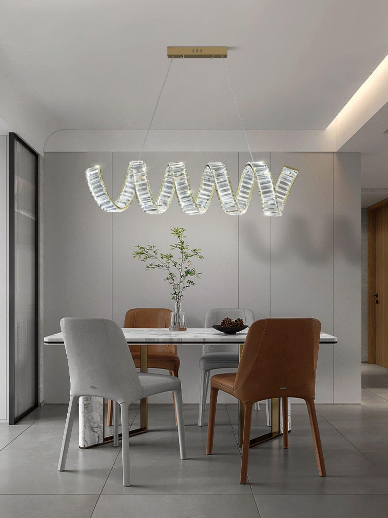 Curved LED Chandelier - Lamp Outdoor