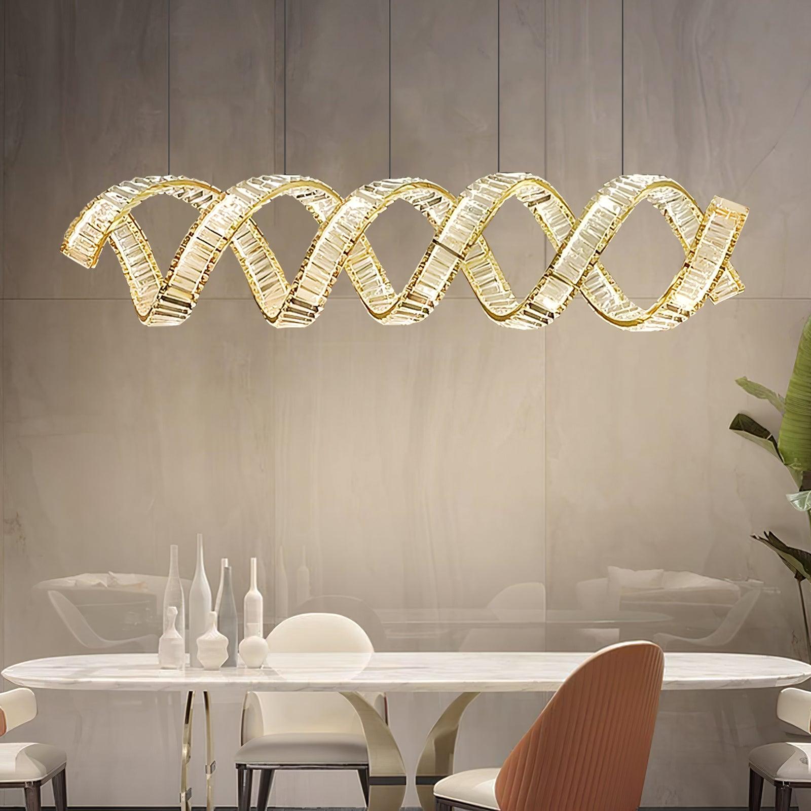 Curved LED Chandelier - Lamp Outdoor