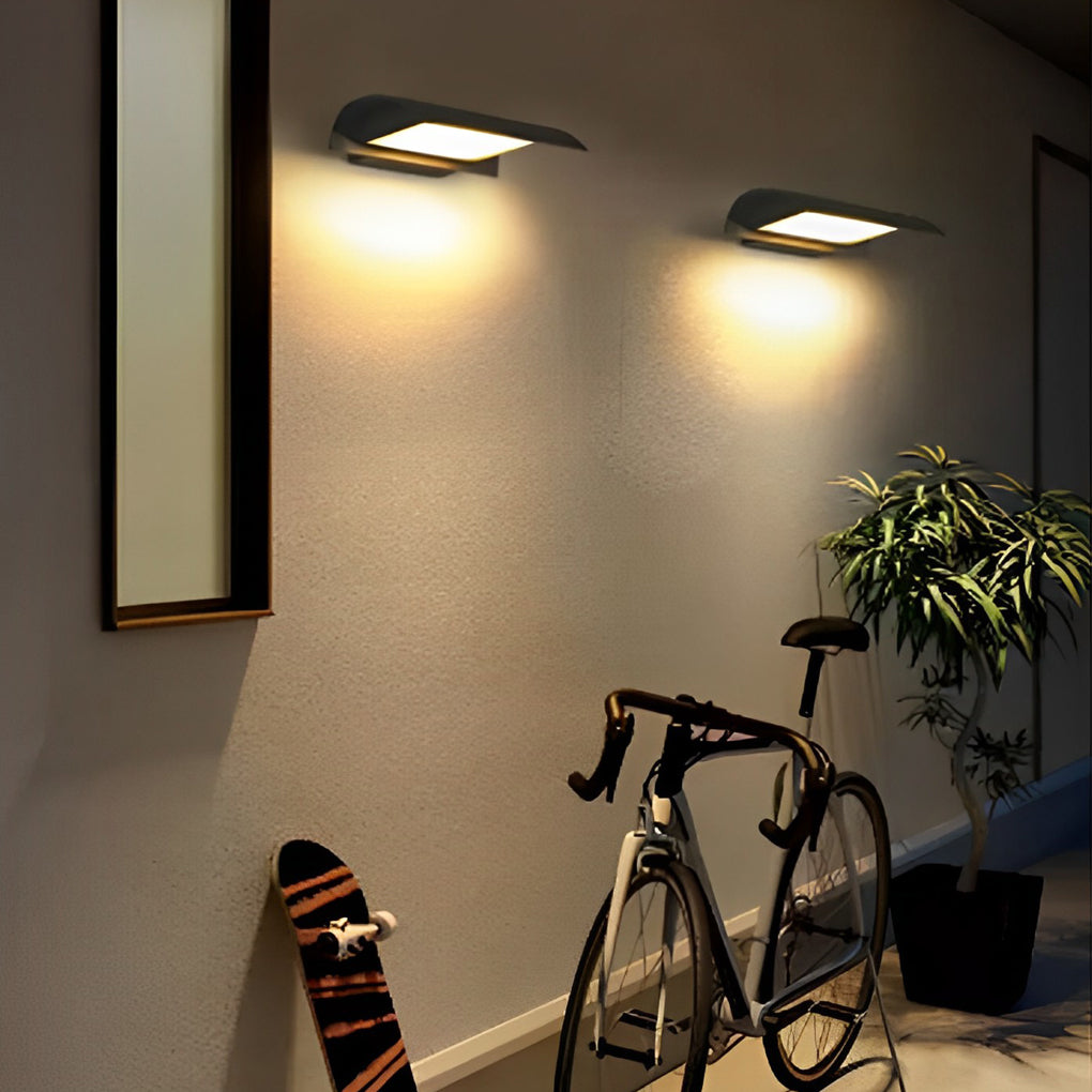 Curved Outdoor Waterproof LED Black Modern Minimalist Wall Lamp Exterior Lighting - Lamp Outdoor