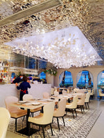 Eurzoris Gingko Metal Leaf Chandelier - Lamp Outdoor