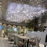 Eurzoris Gingko Metal Leaf Chandelier - Lamp Outdoor