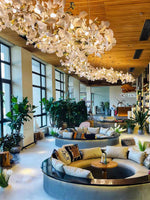 Eurzoris Gingko Metal Leaf Chandelier - Lamp Outdoor