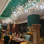 Eurzoris Gingko Metal Leaf Chandelier - Lamp Outdoor