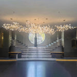 Eurzoris Gingko Metal Leaf Chandelier - Lamp Outdoor