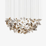 Cesilila Iridescent Metal Leaf Pendant Light - Lamp Outdoor