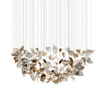 Cesilila Iridescent Metal Leaf Pendant Light - Lamp Outdoor
