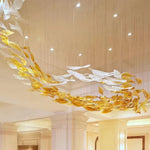 Vamararae Leaf Glass Cascade Chandelier - Lamp Outdoor