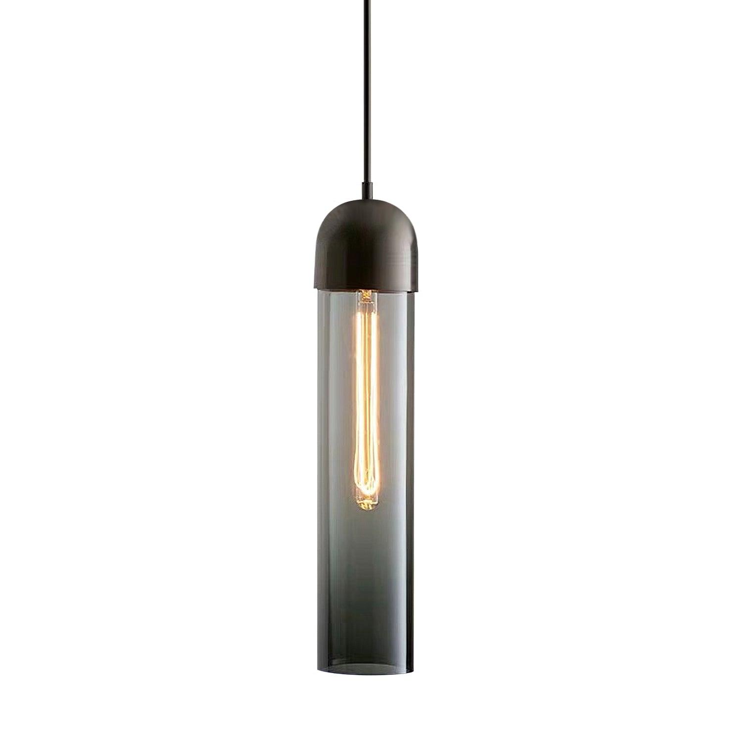 Glass Cylindrical Shape Pendant Light - Lamp Outdoor