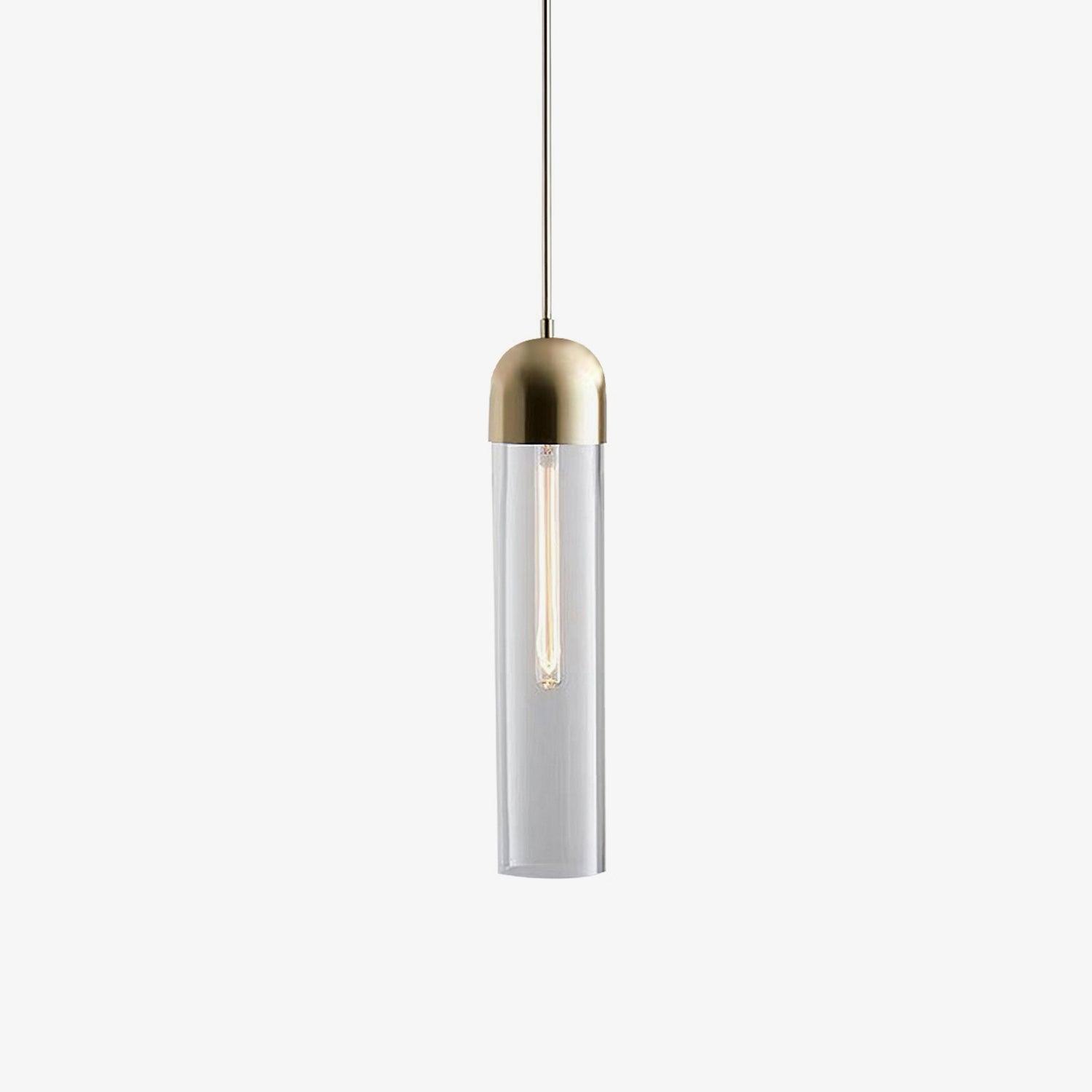 Glass Cylindrical Shape Pendant Light - Lamp Outdoor