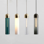 Glass Cylindrical Shape Pendant Light - Lamp Outdoor