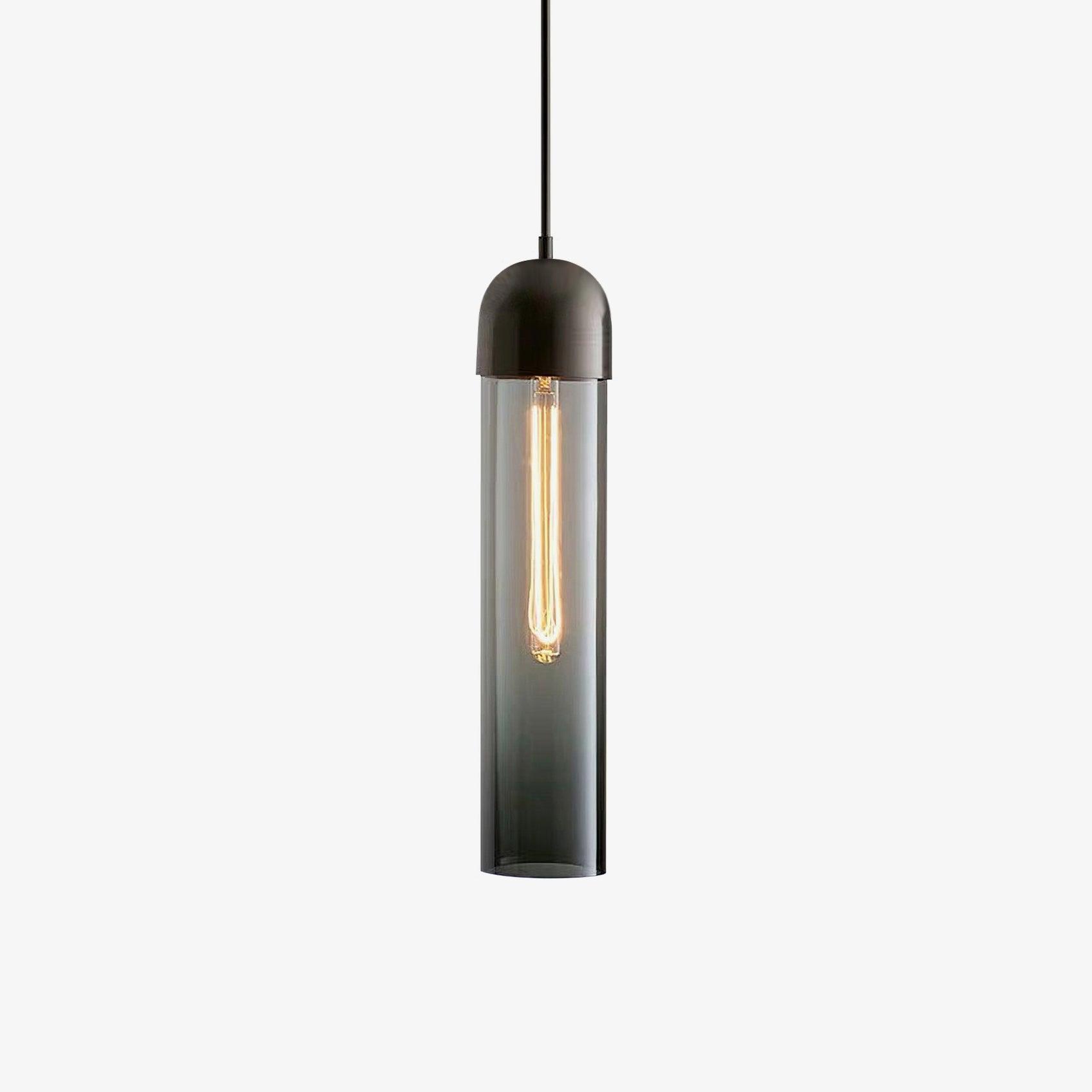 Glass Cylindrical Shape Pendant Light - Lamp Outdoor
