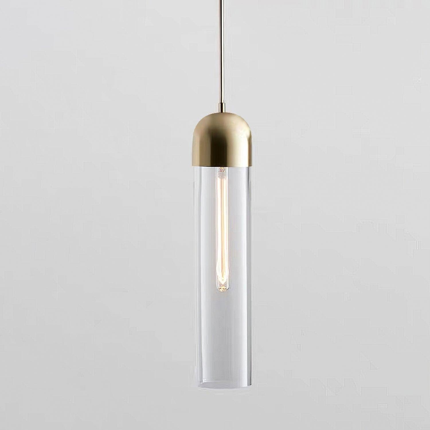 Glass Cylindrical Shape Pendant Light - Lamp Outdoor