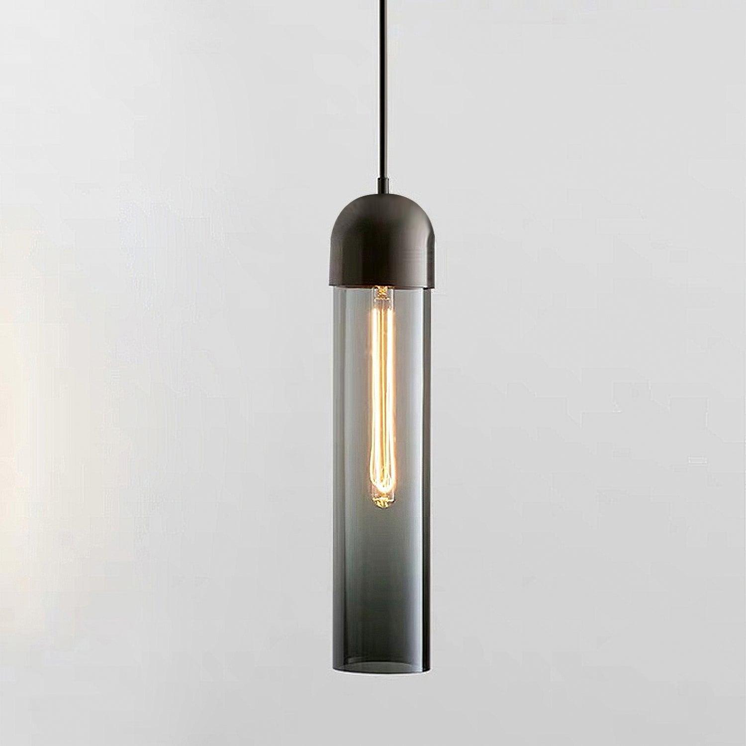 Glass Cylindrical Shape Pendant Light - Lamp Outdoor
