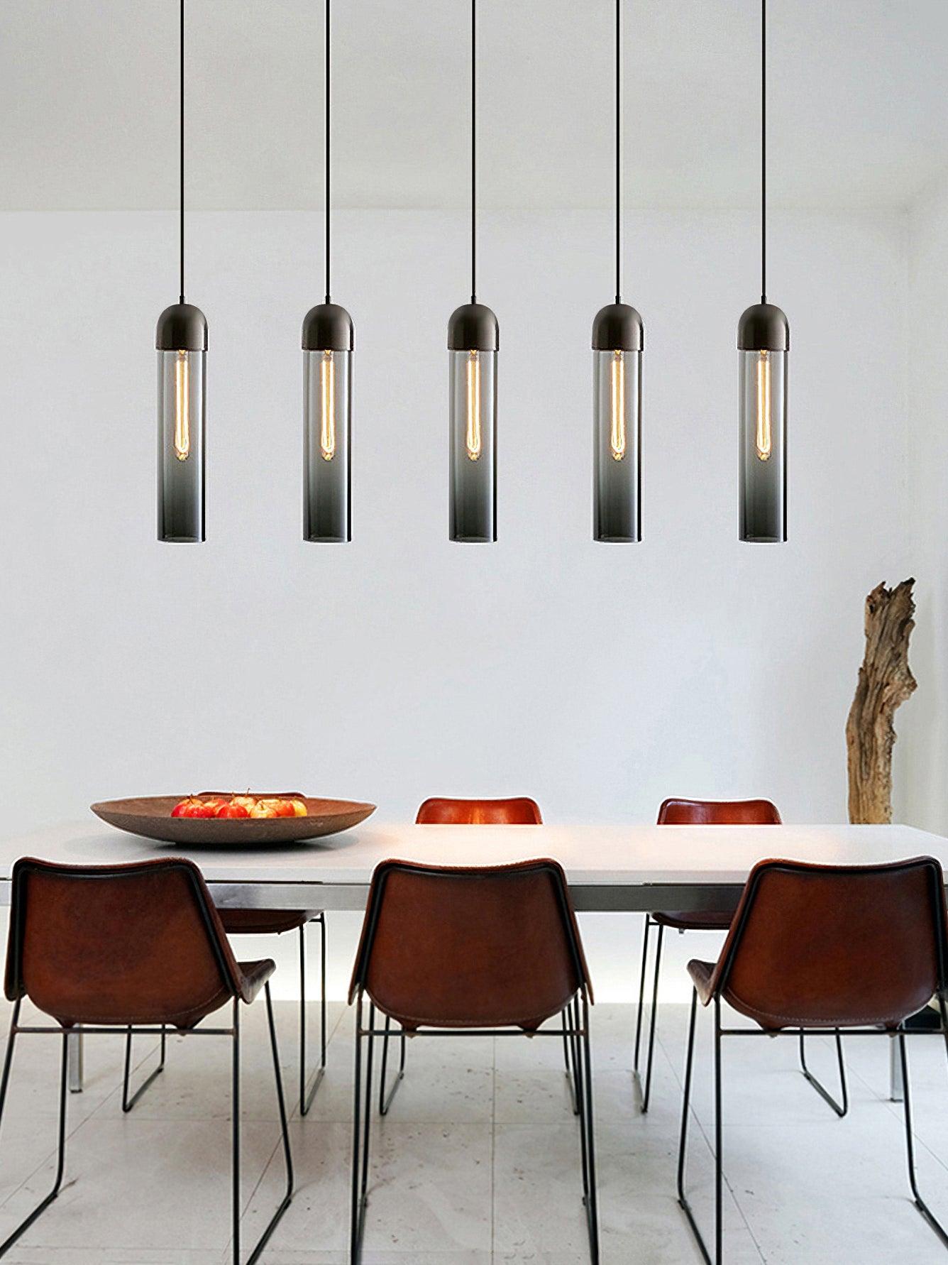 Glass Cylindrical Shape Pendant Light - Lamp Outdoor