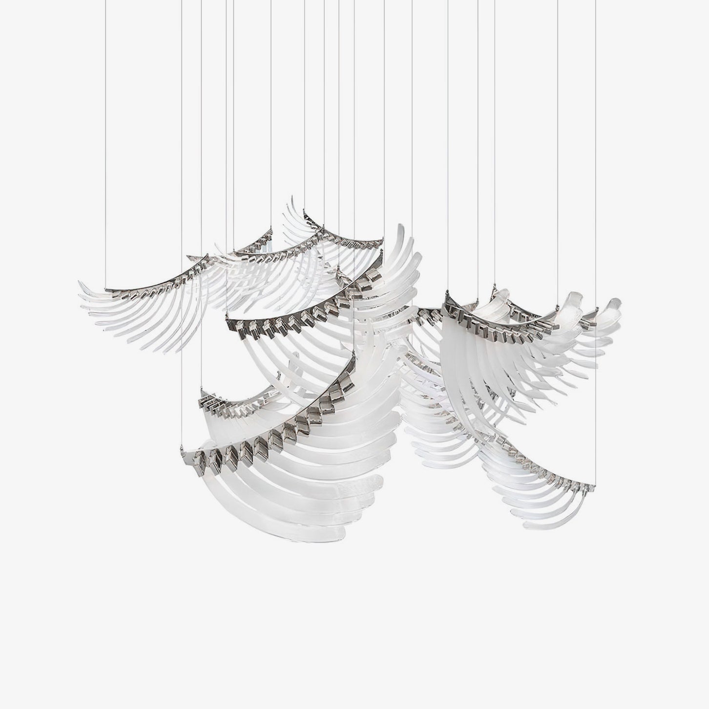 Eurrinia Glass Wing Cluster Chandelier - Lamp Outdoor