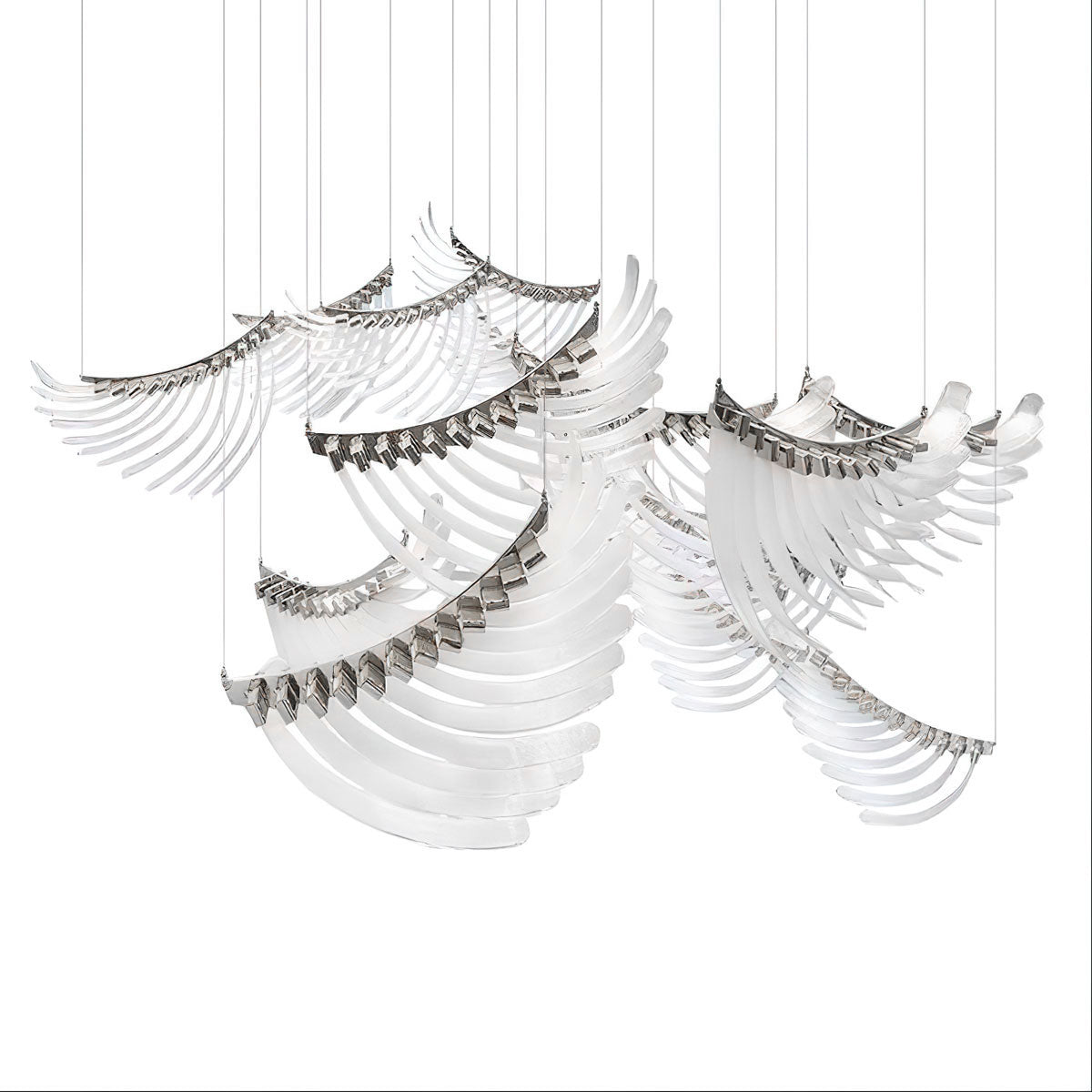 Eurrinia Glass Wing Cluster Chandelier - Lamp Outdoor