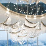 Eurrinia Glass Wing Cluster Chandelier - Lamp Outdoor