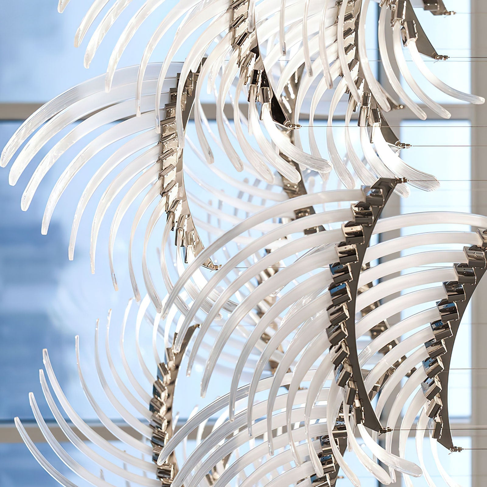 Eurrinia Glass Wing Cluster Chandelier - Lamp Outdoor