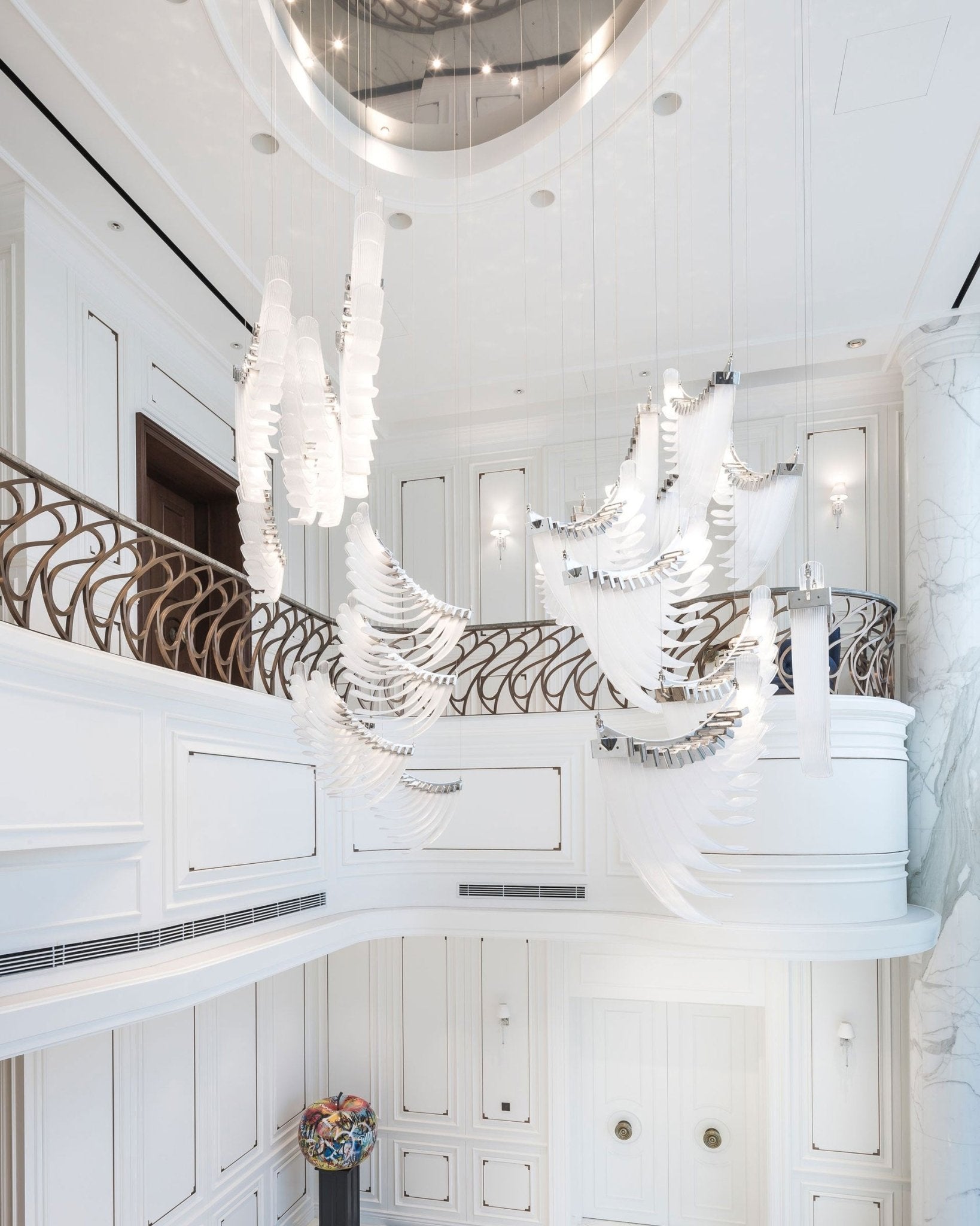 Eurrinia Glass Wing Cluster Chandelier - Lamp Outdoor