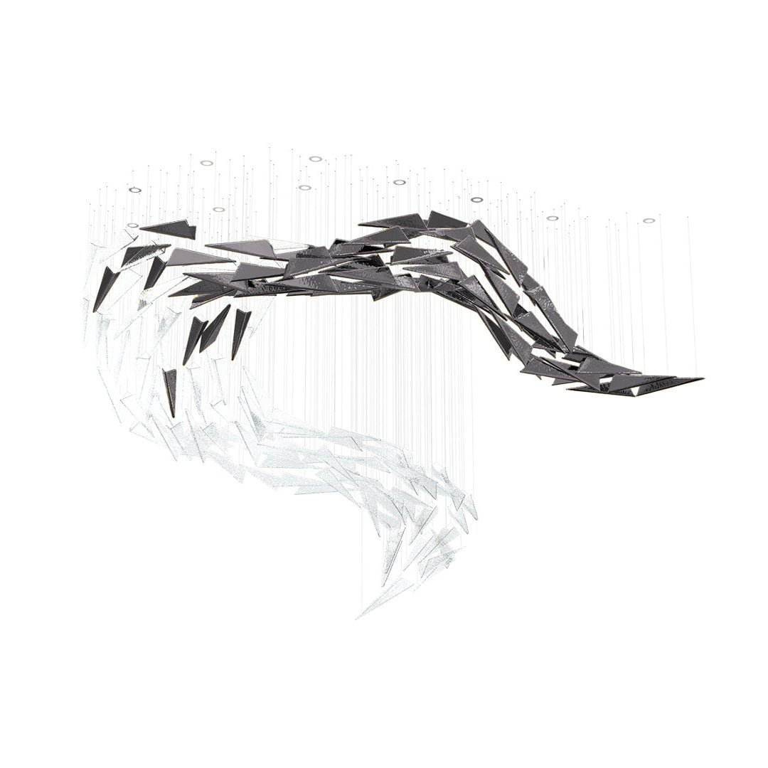 Nyvinia Glass Feather-Shape Chandelier - Lamp Outdoor