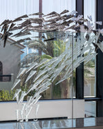 Nyvinia Glass Feather-Shape Chandelier - Lamp Outdoor