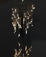 Eurzoris Geometric Brass Linear Pendant Light Chandelier - Lamp Outdoor