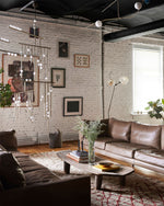 Eurzoris Geometric Brass Linear Pendant Light Chandelier - Lamp Outdoor