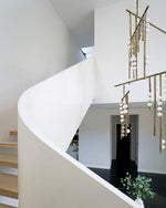 Eurzoris Geometric Brass Linear Pendant Light Chandelier - Lamp Outdoor