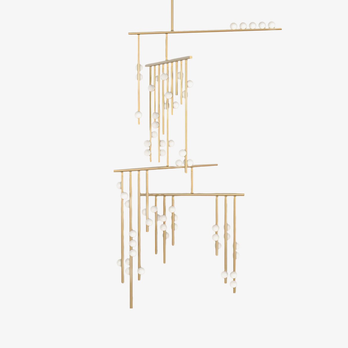 Eurzoris Geometric Brass Linear Pendant Light Chandelier - Lamp Outdoor