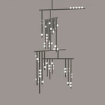 Eurzoris Geometric Brass Linear Pendant Light Chandelier - Lamp Outdoor