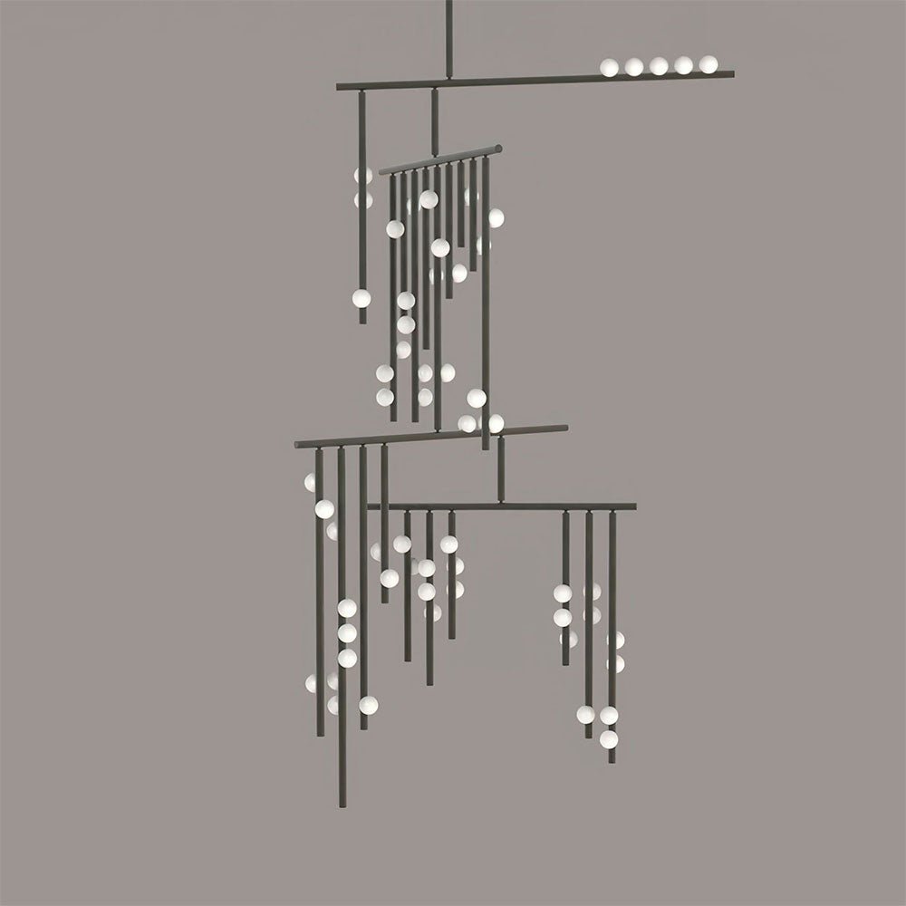 Eurzoris Geometric Brass Linear Pendant Light Chandelier - Lamp Outdoor