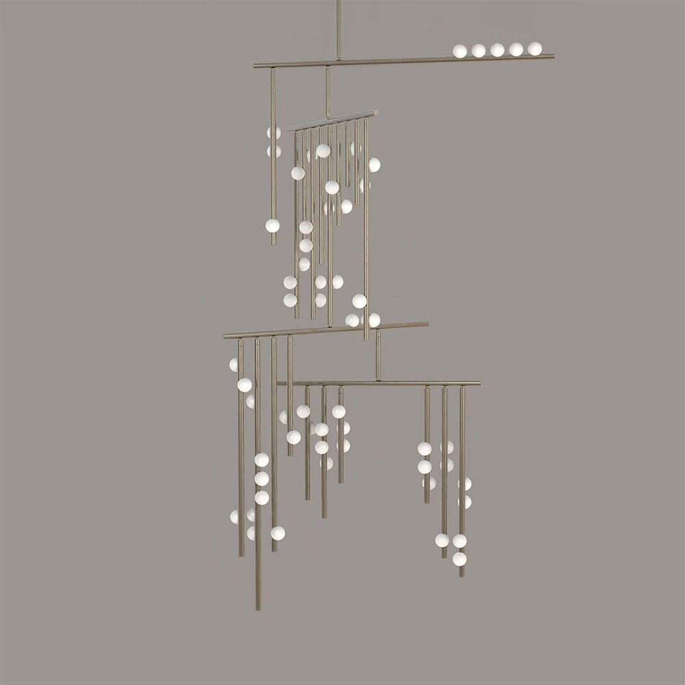Eurzoris Geometric Brass Linear Pendant Light Chandelier - Lamp Outdoor