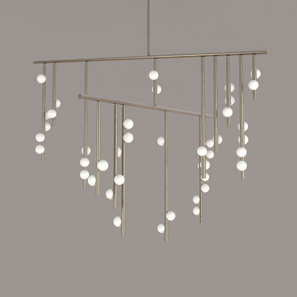 Eurzoris Geometric Brass Linear Pendant Light Chandelier - Lamp Outdoor