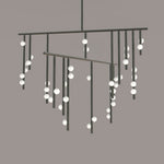 Eurzoris Geometric Brass Linear Pendant Light Chandelier - Lamp Outdoor