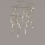 Eurzoris Geometric Brass Linear Pendant Light Chandelier - Lamp Outdoor