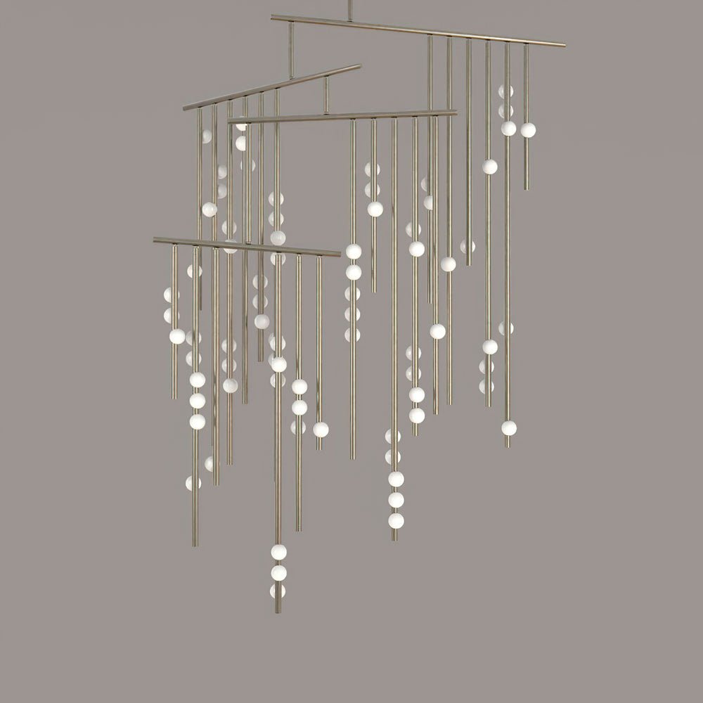 Eurzoris Geometric Brass Linear Pendant Light Chandelier - Lamp Outdoor