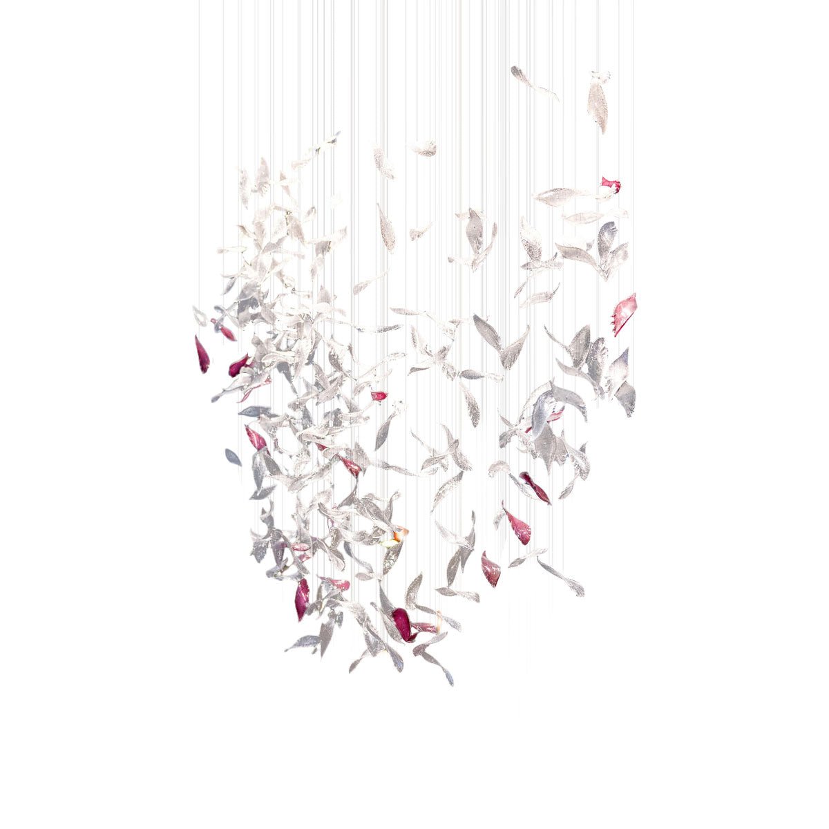 Zathaara Glass Feather Shape Chandelier - Lamp Outdoor