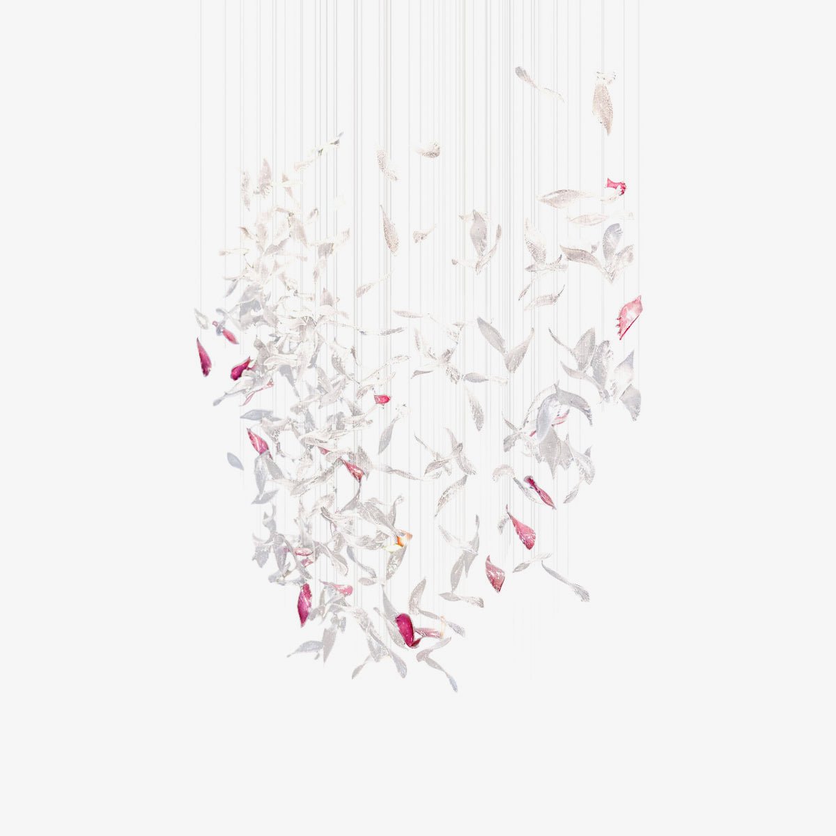 Zathaara Glass Feather Shape Chandelier - Lamp Outdoor
