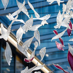 Zathaara Glass Feather Shape Chandelier - Lamp Outdoor